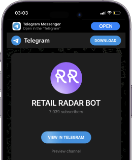 Retail Radar Bot on tablet